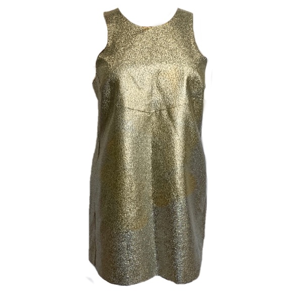 1.State Gold Silver Metallic Short Sleeveless Mini Cocktail Party Dress Women XL - Picture 2 of 12